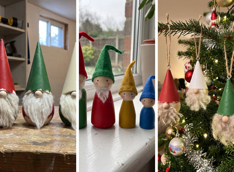 DIY Christmas Wooden Gnomes: 3 Easy Designs